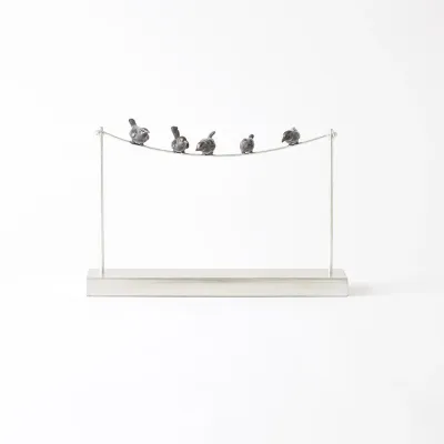 Birds on a Wire - Silver Leaf