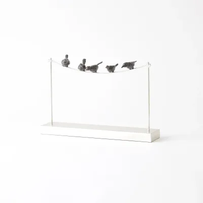 Birds on a Wire - Silver Leaf