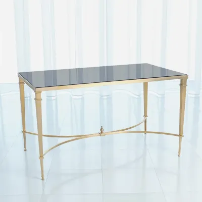 French Square Leg Cocktail Table Brass