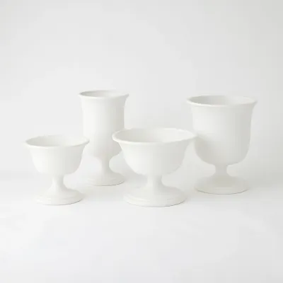 Villa Chalice Vase Matte White Large