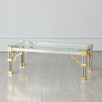 Tri Column Cocktail Table
