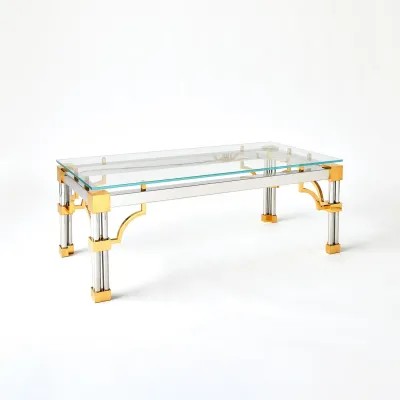 Tri Column Cocktail Table