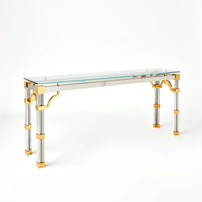 Tri Column Console Table
