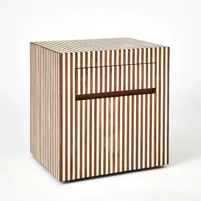 Sienna Filing Cabinet Walnut/Bone