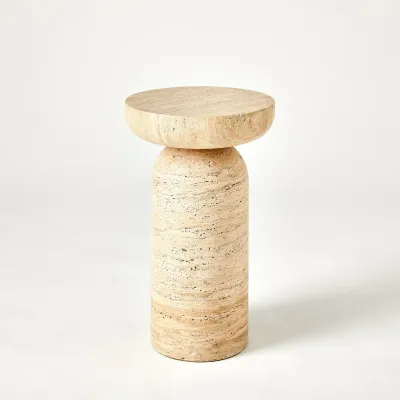 Tumble Accent Table Travertine