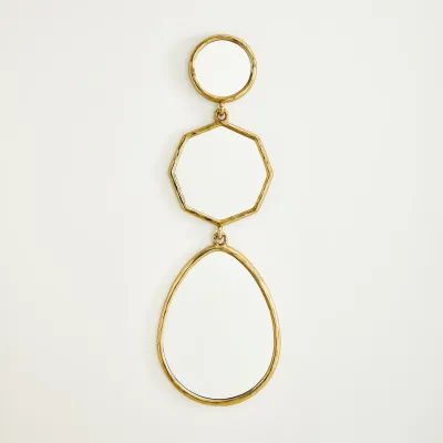 Cascade Mirror A Shiny Brass
