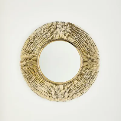 Quill Burst Mirror Brass