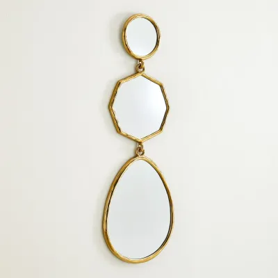 Cascade Mirror A Shiny Brass