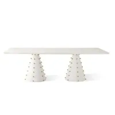 Spheres Rectangle Dining Table White