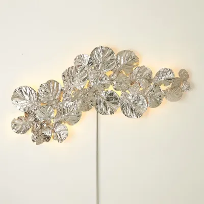 Fiddle Fig Lighted Wall Decor Nickel