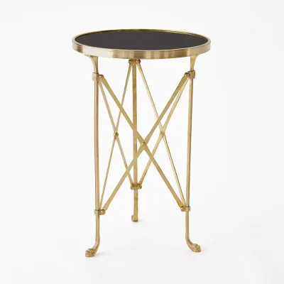 Directoire Table Brass/Black Granite