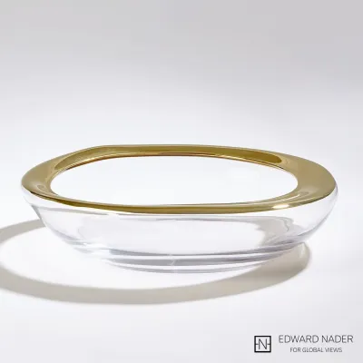 Organic Formed Bowl Gold Rim