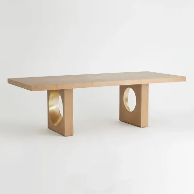 Oculus Dining Table Nutmeg/Champagne