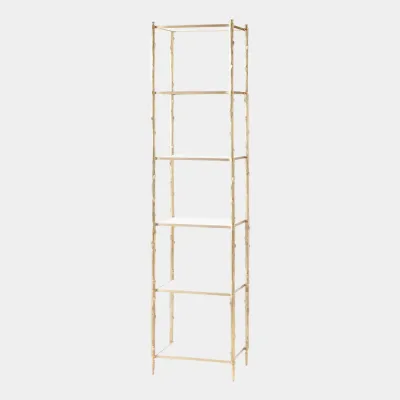 Arbor Brass/White Marble Etagere