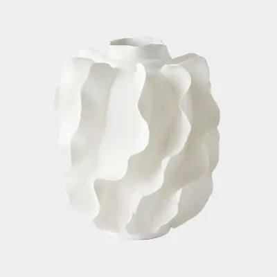 Folios Matte White Vase