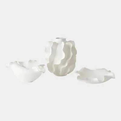 Folios Matte White Vase