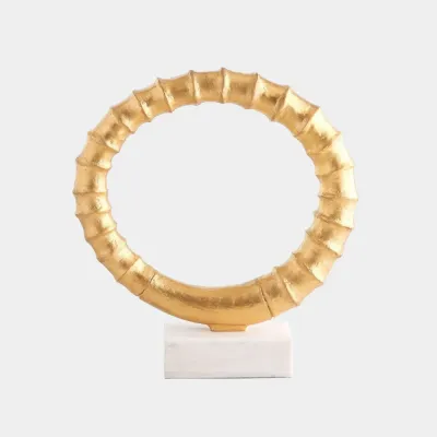 Infinity Gold Leaf Horn Sculpture