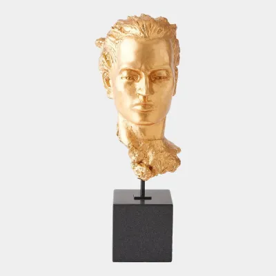 Belenus Gold Leaf Gilded Portrait Sculpture