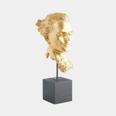 Belenus Gold Leaf Gilded Portrait Sculpture