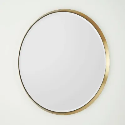Hudson Brass Round Mirror