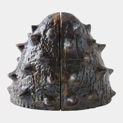 Biomorphic Bronze/Brass Bookends