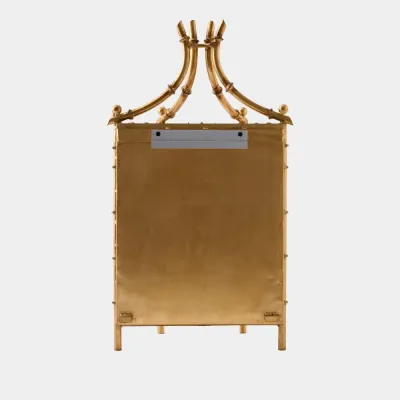 Bamboo Gold Leaf Wall Lantern