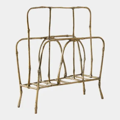 Bamboo Gold Leaf Magazine Rack