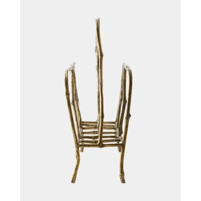Bamboo Gold Leaf Magazine Rack
