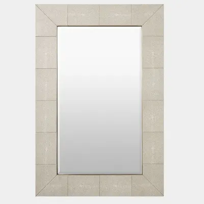 Manta Ivory Shagreen Rectangular Mirror