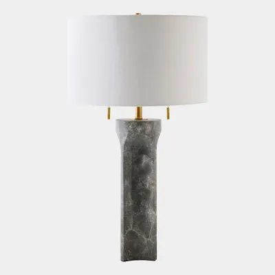Rory Gray Marble Column Lamp