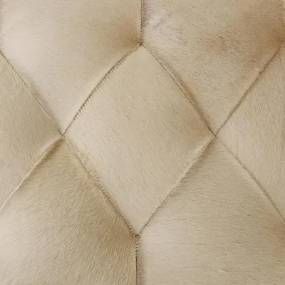 Stiletto Bench White Hair on Hide