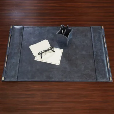 Flap Desk Blotter Blue Wash
