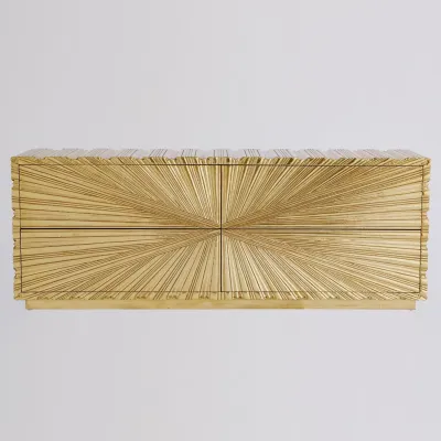 Linenfold Cabinet Brass