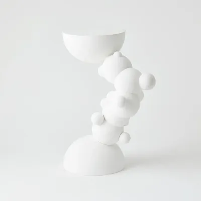 Bubbles Side Table - Matte White