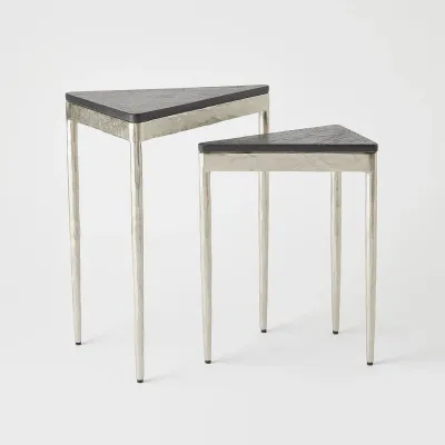 S/2 Triangular Nesting Tables - Nickel