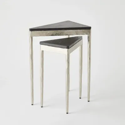 S/2 Triangular Nesting Tables - Nickel