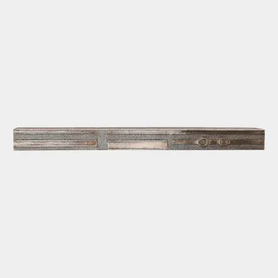 Moderne Block Nickel Floating Shelf