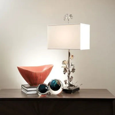 Ginkgo Nickel Table Lamp