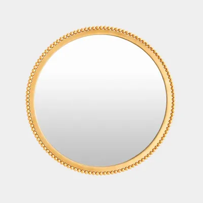 Ball Bearing Gold Leaf Round Mirror 40"H x 40"W x 2"D