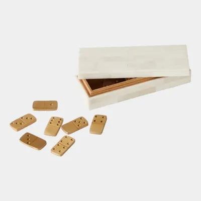 Tatanka White Boxed Domino Set