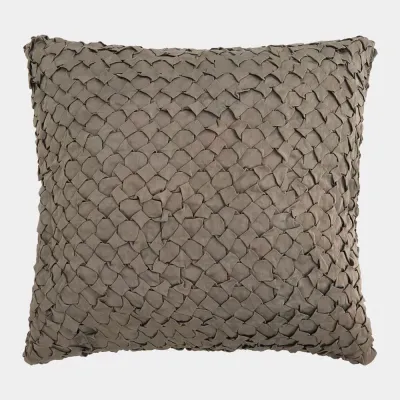 Diamond Ruche Gray Pillow