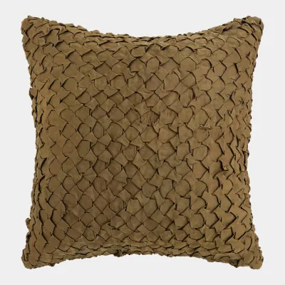 Diamond Ruche Olive Pillow