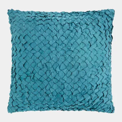 Diamond Ruche Dusty Blue Pillow