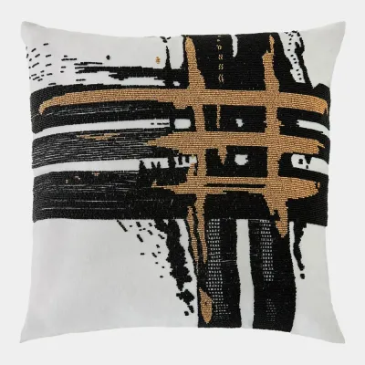 Katniss Golden Triple Crosshatch Pillow