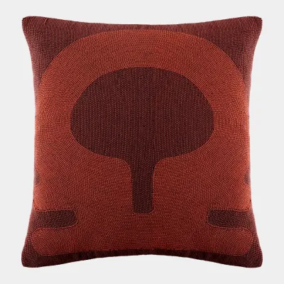 Carthago Key-Rust Beaded Pillow