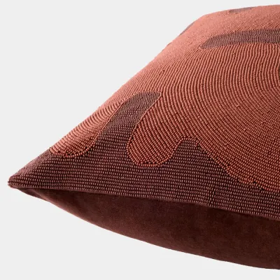 Carthago Key-Rust Beaded Pillow