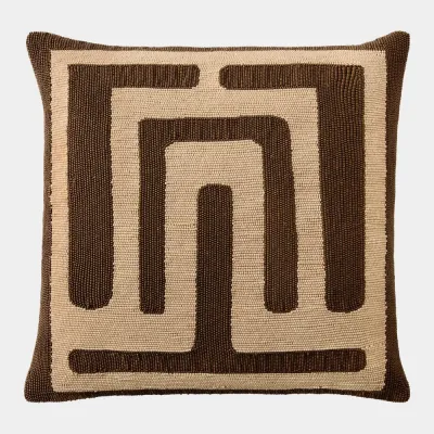Carthago Latch-Sepia Beaded Pillow