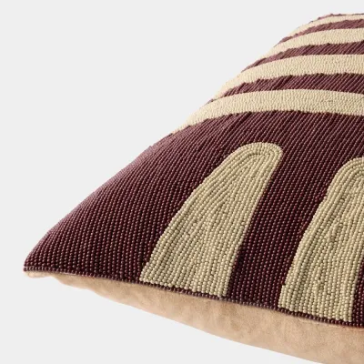 Carthago Pass-Cinnabar Beaded Pillow