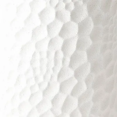 Brorie White Chiseled Garden Stool