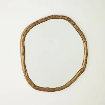 Fremmy Antique Brass Irregular Mirror